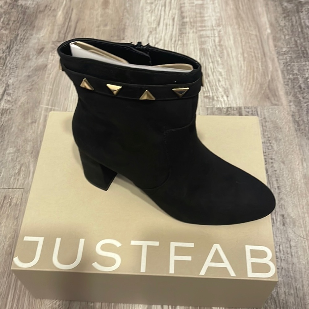 Black booties new with tags never worn